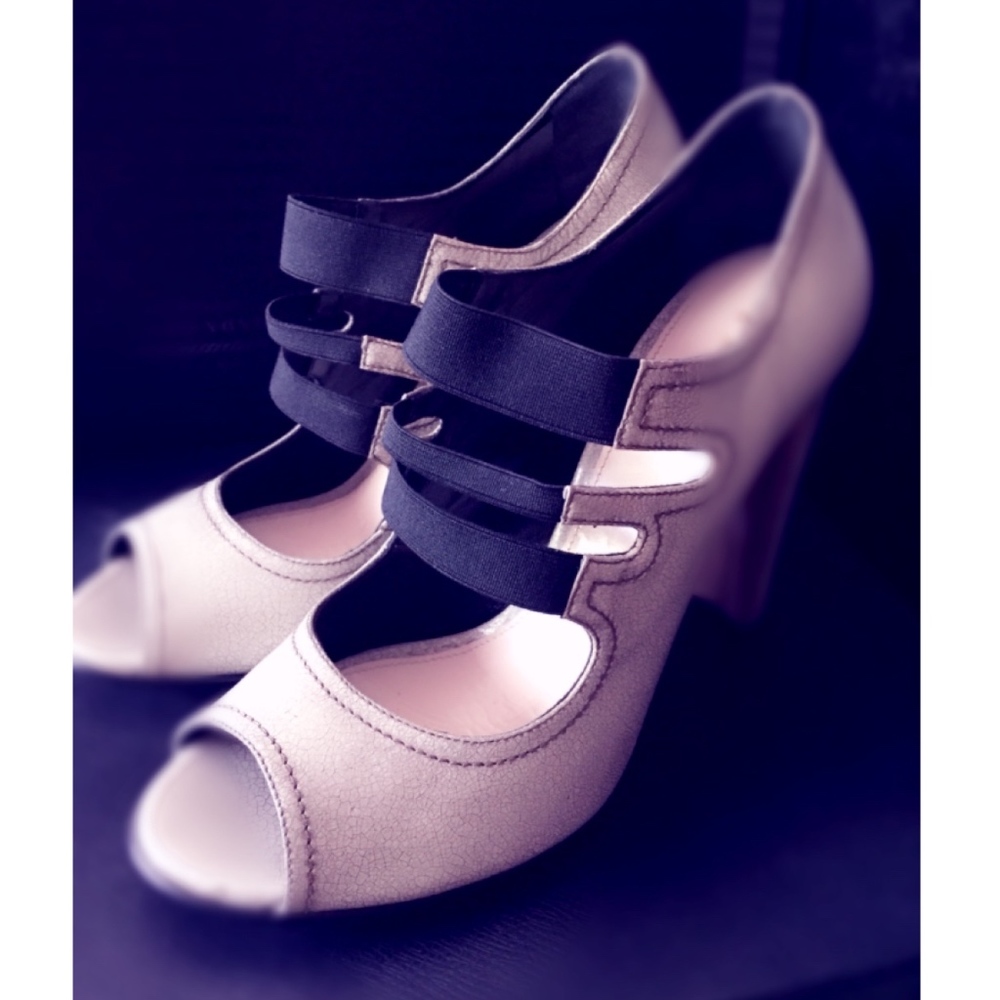 Prada white 3-strap Mary Janes size 37.5